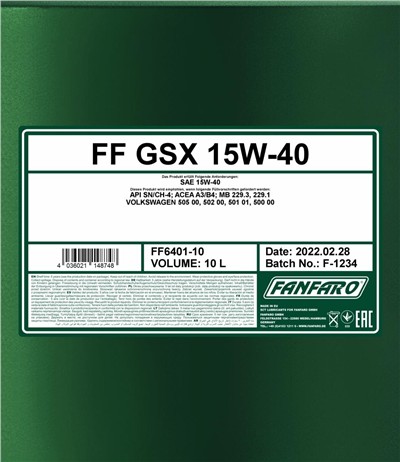 SCT - MANNOL FF6401-10 Číslo výrobce: A3. EAN: 4036021148748.