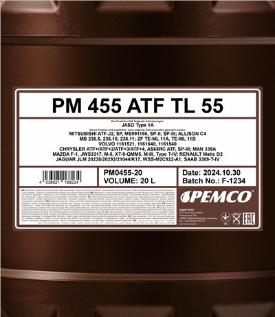 SCT - MANNOL PM0455-20 Číslo výrobce: BMW 82 22 0 142 519. EAN: 4036021168234.