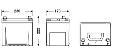 EXIDE EA654 Číslo výrobce: 70D23L. EAN: 3661024034142.