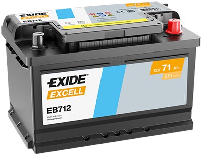EXIDE EB712 Číslo výrobce: 57113GUG. EAN: 3661024034647.