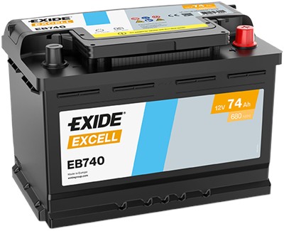 EXIDE EB740 Číslo výrobce: 57412GUG. EAN: 3661024034555.