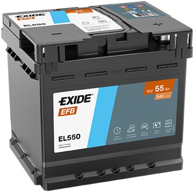 EXIDE EL550 Číslo výrobce: EFB55SS. EAN: 3661024036757.
