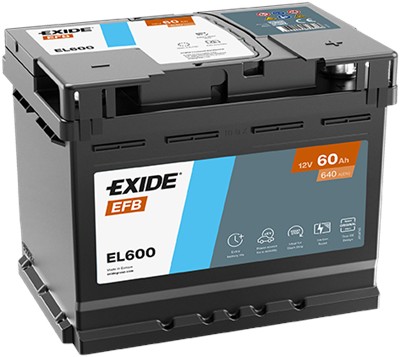 EXIDE EL600 Číslo výrobce: EFB60SS. EAN: 3661024035682.