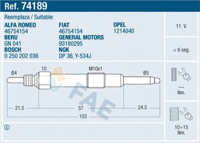 FAE 74189 EAN: 8435050616598.