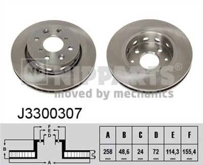 NIPPARTS J3300307 EAN: 8711768050368.