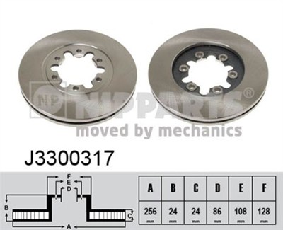 NIPPARTS J3300317 EAN: 8711768112592.