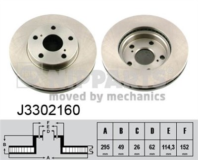 NIPPARTS J3302160 EAN: 8711768020477.