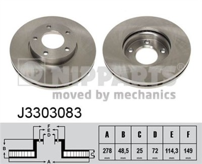 NIPPARTS J3303083 EAN: 8711768126070.
