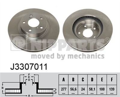 NIPPARTS J3307011 EAN: 8711768052775.