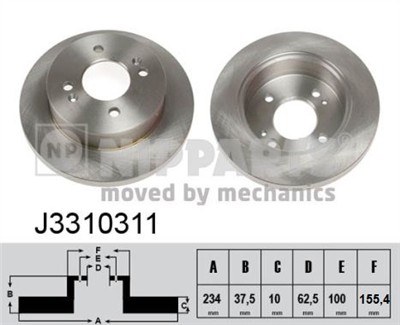 NIPPARTS J3310311 EAN: 8711768125059.