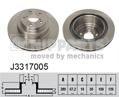 NIPPARTS J3317005 EAN: 8711768108625.