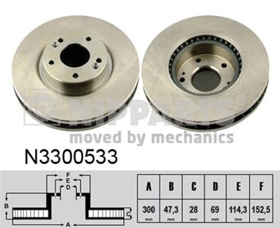 NIPPARTS N3300533 EAN: 8711768154363.