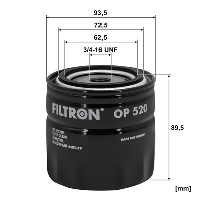 FILTRON OP 520 EAN: 5904608005205.