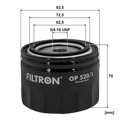 FILTRON OP 520/1 EAN: 5904608015204.