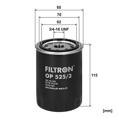 FILTRON OP 525/3 EAN: 5904608035257.