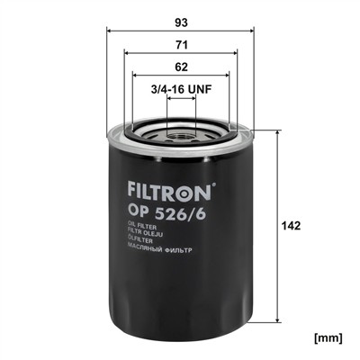FILTRON OP 526/6 EAN: 5904608065261.