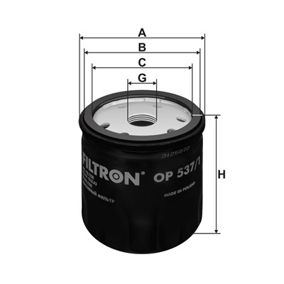 FILTRON OP 537/1 EAN: 5904608015372.