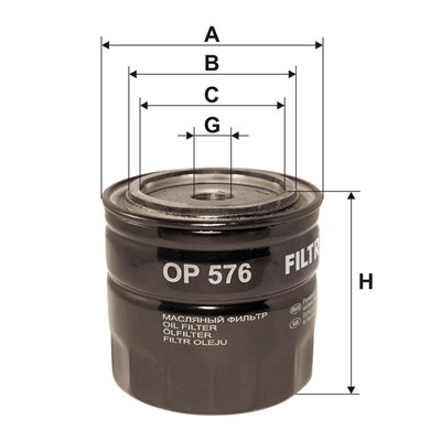 FILTRON OP 576 EAN: 5904608005762.