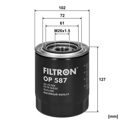 FILTRON OP 587 EAN: 5904608005878.