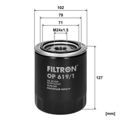 FILTRON OP 619/1 EAN: 5904608016195.