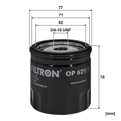 FILTRON OP 629/1 EAN: 5904608026293.