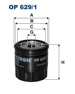FILTRON OP 629/1 EAN: 5904608026293.