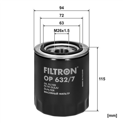 FILTRON OP 632/7 EAN: 5904608086327.