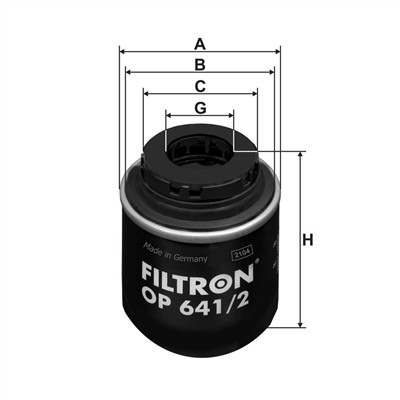 FILTRON OP 641/2 EAN: 5904608036414.