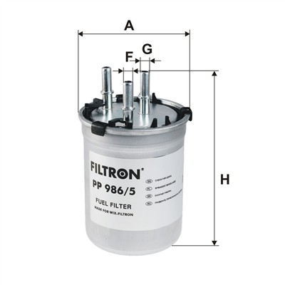 FILTRON PP 986/5 EAN: 5904608069863.
