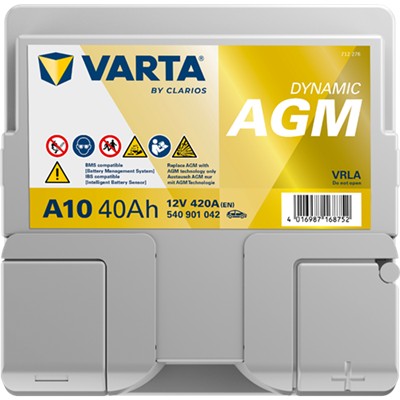 VARTA 540901042K262 Číslo výrobce: 540901042. EAN: 4016987168752.