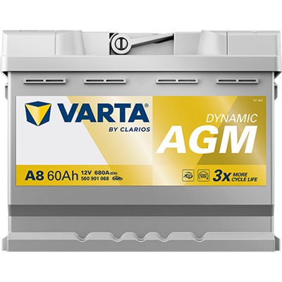 VARTA 560901068K262 Číslo výrobce: 560901068. EAN: 4016987167229.