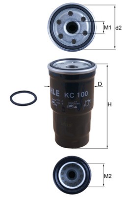 MAHLE ORIGINAL KC 100D Číslo výrobce: 79881459. EAN: 4009026069769.