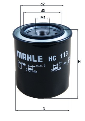 MAHLE ORIGINAL HC 113 Číslo výrobce: 70349468. EAN: 4009026511879.
