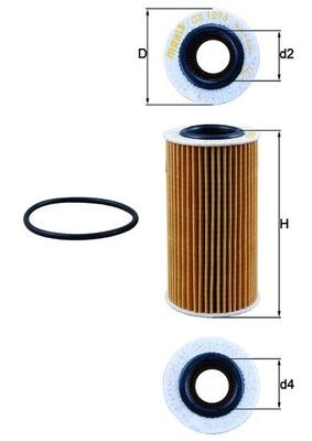 MAHLE ORIGINAL OX 1076D Číslo výrobce: 72386216. EAN: 4009026950357.