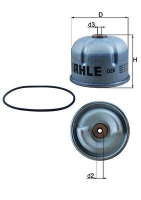 MAHLE ORIGINAL OZ 6D Číslo výrobce: 70352878. EAN: 4009026511596.