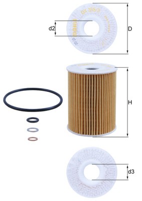 MAHLE ORIGINAL OX 355/3D Číslo výrobce: 70358207. EAN: 4009026512142.