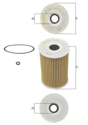 MAHLE ORIGINAL OX 380D Číslo výrobce: 70345882. EAN: 4009026509975.