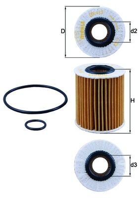MAHLE ORIGINAL OX 413D1 Číslo výrobce: 70513358. EAN: 4009026728239.