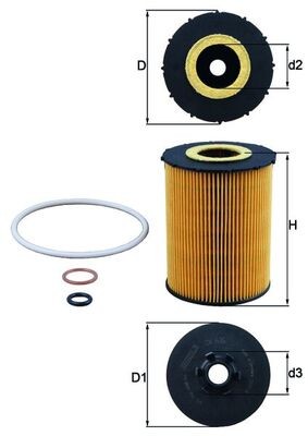 MAHLE ORIGINAL OX 636D Číslo výrobce: 70511333. EAN: 4009026726167.