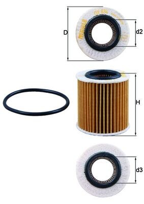 MAHLE ORIGINAL OX 834D Číslo výrobce: 70587604. EAN: 4009026918005.