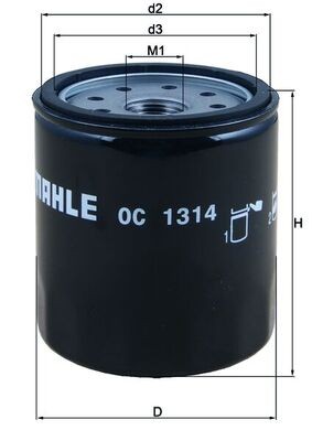 MAHLE ORIGINAL OC 1314 Číslo výrobce: 72425523. EAN: 4009026965351.