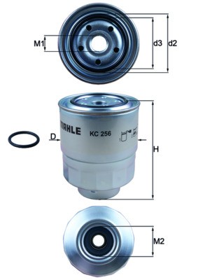 MAHLE ORIGINAL KC 256D Číslo výrobce: 70386622. EAN: 4009026724170.