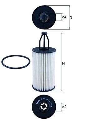 MAHLE ORIGINAL OX 814D Číslo výrobce: 70555875. EAN: 4009026879122.
