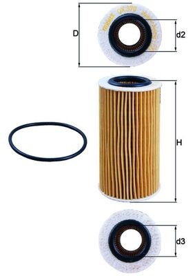 MAHLE ORIGINAL OX 370D Číslo výrobce: 70317082. EAN: 4009026508015.