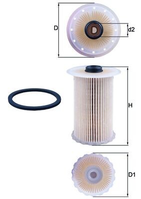 MAHLE ORIGINAL KX 229D Číslo výrobce: 70382970. EAN: 4009026719220.
