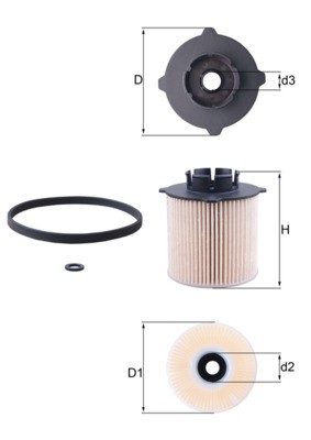 MAHLE ORIGINAL KX 265D Číslo výrobce: 70390729. EAN: 4009026725566.