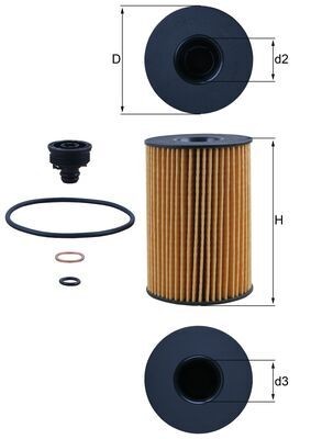 MAHLE ORIGINAL OX 353/7D Číslo výrobce: 70539490. EAN: 4009026834190.