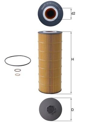 MAHLE ORIGINAL OX 168D Číslo výrobce: 79824483. EAN: 4009026097144.