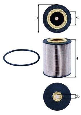 MAHLE ORIGINAL KX 267D Číslo výrobce: 70383787. EAN: 4009026719305.