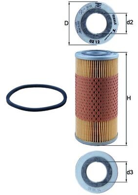 MAHLE ORIGINAL OX 12D Číslo výrobce: 72558702. EAN: 4009026002827.
